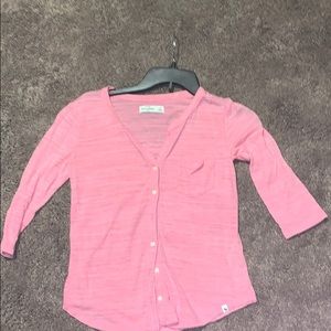 Abercrombie Kids Girls’ XL Pink 3/4 Sleeve Shirt